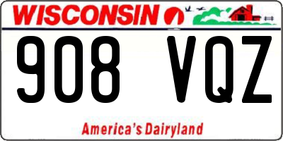 WI license plate 908VQZ