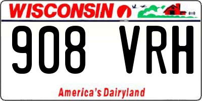 WI license plate 908VRH