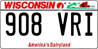 WI license plate 908VRI