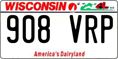 WI license plate 908VRP