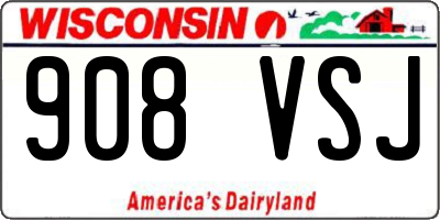WI license plate 908VSJ