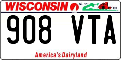 WI license plate 908VTA