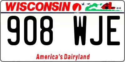 WI license plate 908WJE