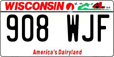 WI license plate 908WJF