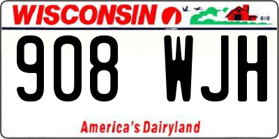 WI license plate 908WJH