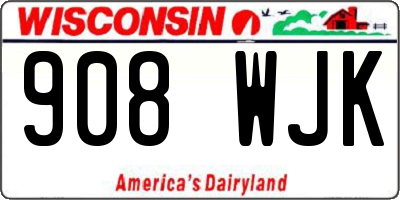 WI license plate 908WJK