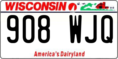 WI license plate 908WJQ