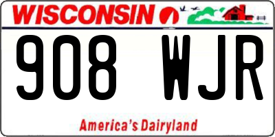 WI license plate 908WJR