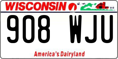 WI license plate 908WJU