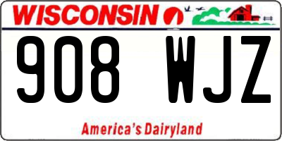 WI license plate 908WJZ