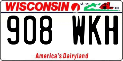 WI license plate 908WKH