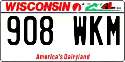 WI license plate 908WKM