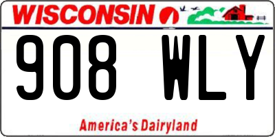 WI license plate 908WLY