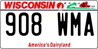 WI license plate 908WMA