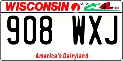 WI license plate 908WXJ