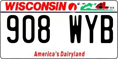 WI license plate 908WYB