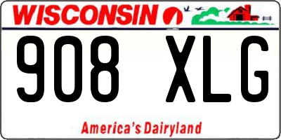 WI license plate 908XLG