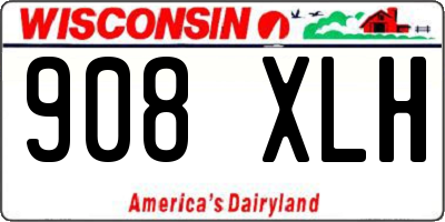 WI license plate 908XLH
