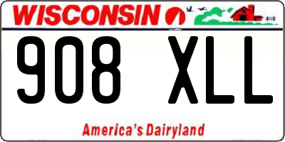 WI license plate 908XLL
