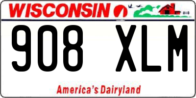 WI license plate 908XLM
