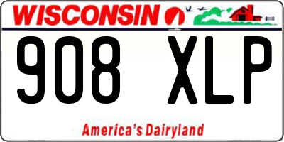 WI license plate 908XLP