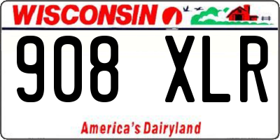 WI license plate 908XLR