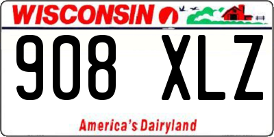 WI license plate 908XLZ