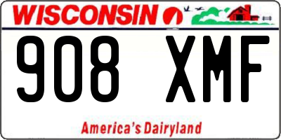 WI license plate 908XMF