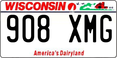 WI license plate 908XMG