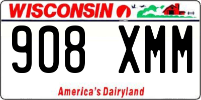 WI license plate 908XMM