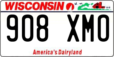 WI license plate 908XMO