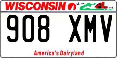WI license plate 908XMV