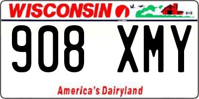 WI license plate 908XMY