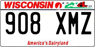 WI license plate 908XMZ