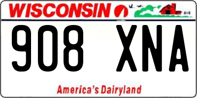 WI license plate 908XNA