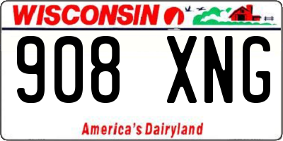 WI license plate 908XNG