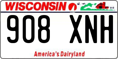 WI license plate 908XNH
