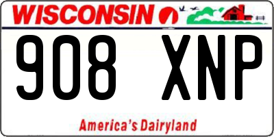 WI license plate 908XNP