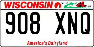 WI license plate 908XNQ