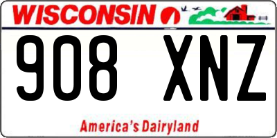 WI license plate 908XNZ
