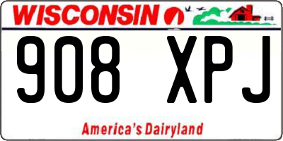 WI license plate 908XPJ