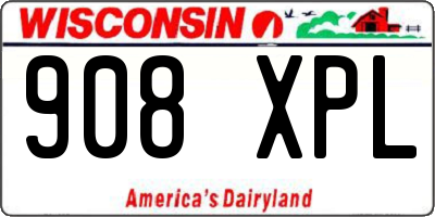 WI license plate 908XPL