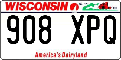 WI license plate 908XPQ