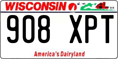 WI license plate 908XPT