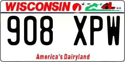 WI license plate 908XPW