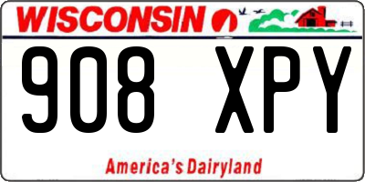 WI license plate 908XPY