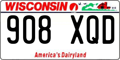 WI license plate 908XQD