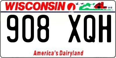 WI license plate 908XQH
