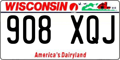 WI license plate 908XQJ