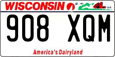 WI license plate 908XQM